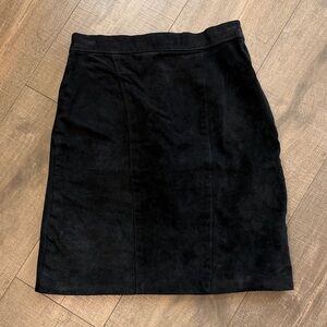 Black suede skirt